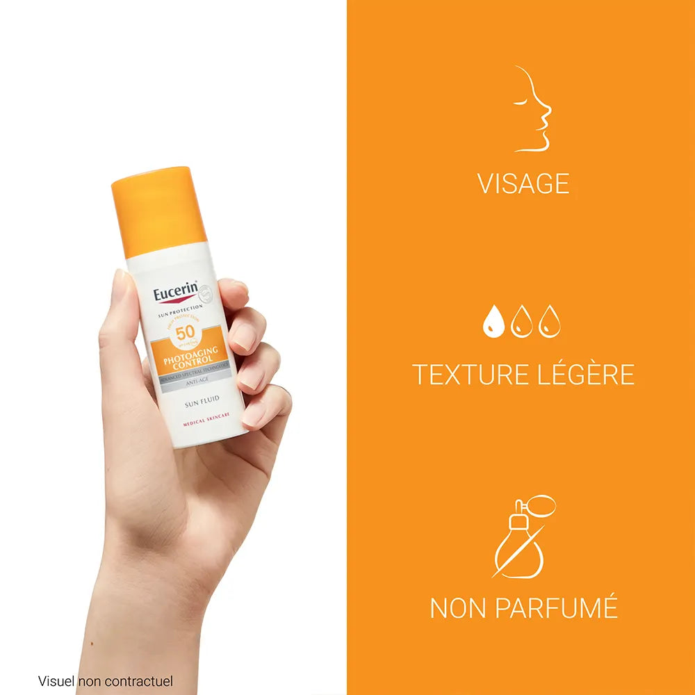 EUCERIN SUN PROTECTION SPF50 Fluide Solaire Anti-Âge - 50ml