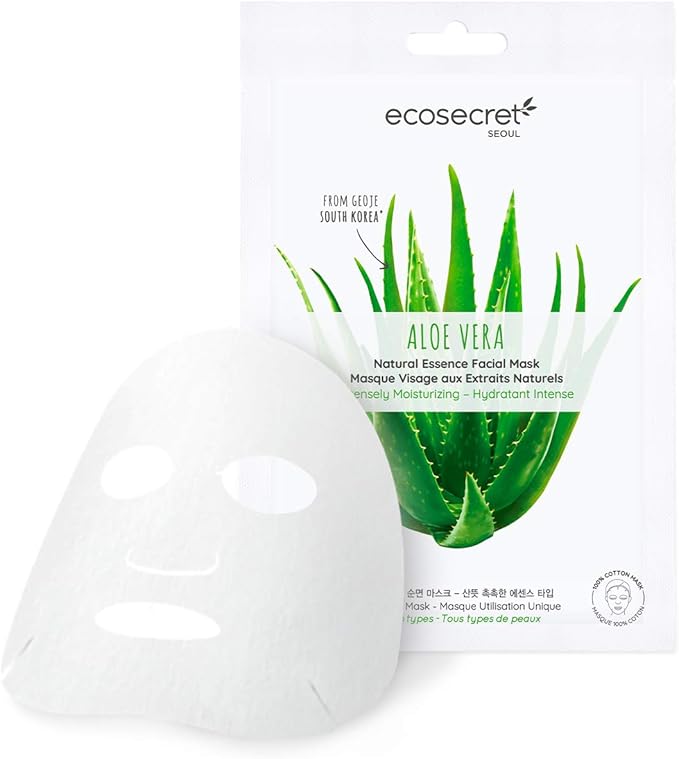 ECO SECRET MASQUE VISAGE ALOE VERA - 1 Masque Tissu