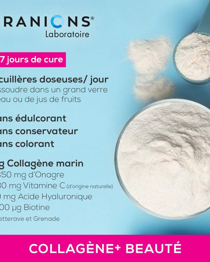 GRANIONS COLLAGENE + BEAUTE Peau et Cheveux - Poudre Parfum Grenade 275g