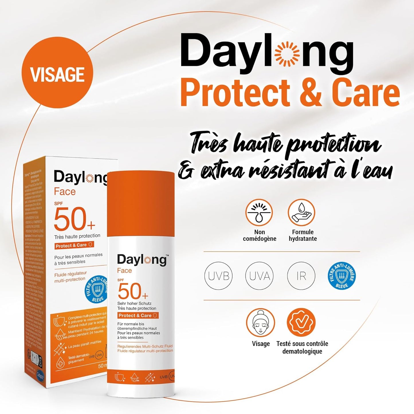DAYLONG FACE Fluide Régulateur Multi-Protection SPF50+ - 50ml