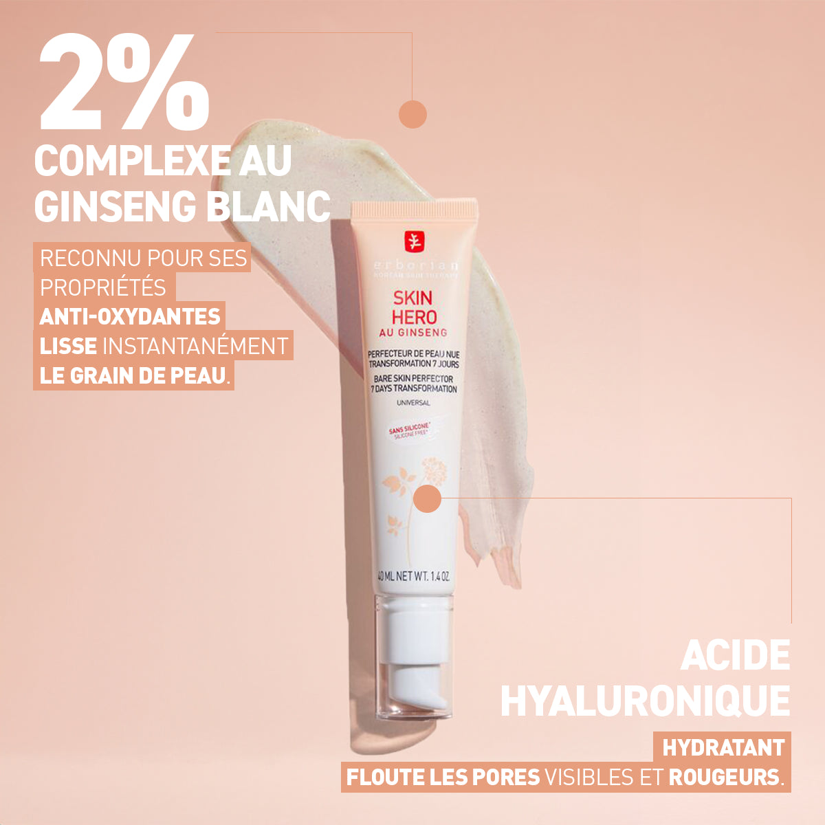 ERBORIAN SKIN HERO Perfecteur de Peau Nue - 40ml