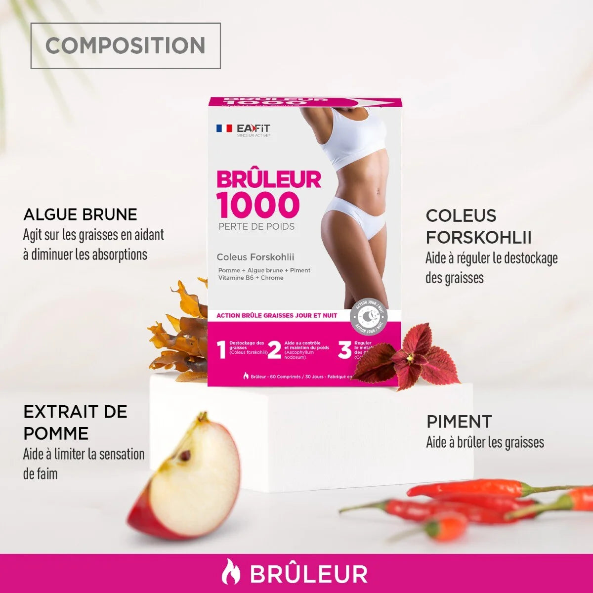 EAFIT BRULEUR 1000 - 60 Comprimés
