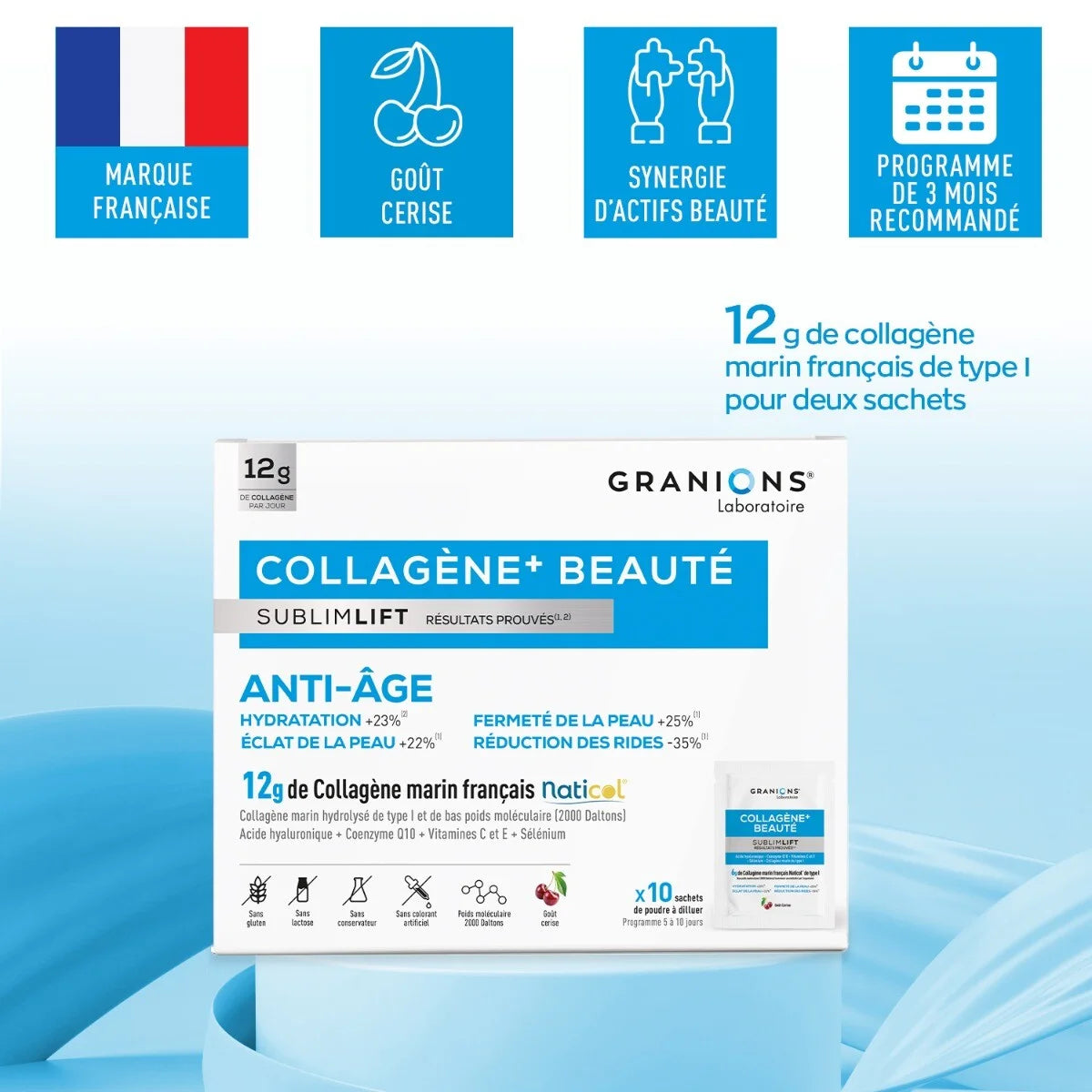 GRANIONS COLLAGENE + BEAUTÉ Sublimlift - 10 Sachets