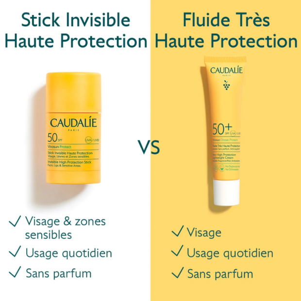 CAUDALIE VINOSUN PROTECT SPF50 Stick Invisible Haute Protection - 15g