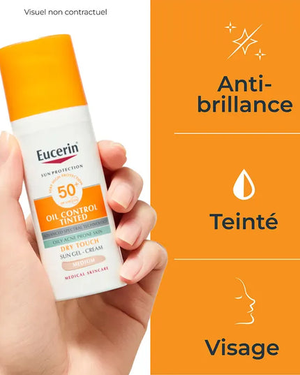 EUCERIN SUN PROTECTION OIL CONTROL SPF50+ Gel Crème Solaire 50ml