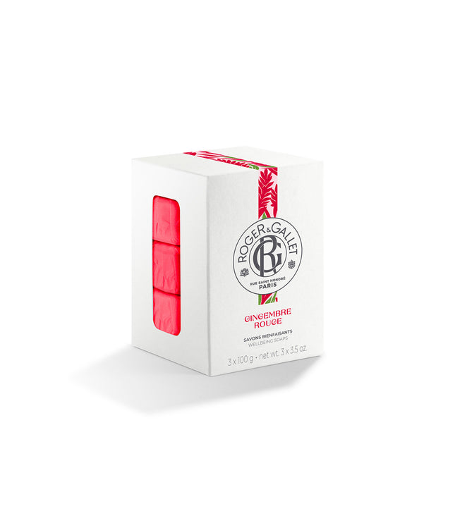 GINGEMBRE ROUGE Savon Parfumé 3x100g - ROGER GALLET