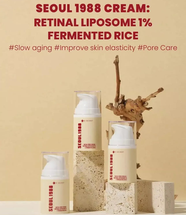 Crème K-SECRET SEOUL 1988 : Liposome rétinien 1 % + Riz fermenté 50 ml
