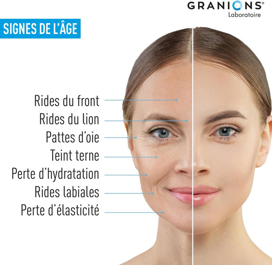 GRANIONS COLLAGENE + ANTI-ÂGE Sublimlift Goût Pêche - 10 Shots