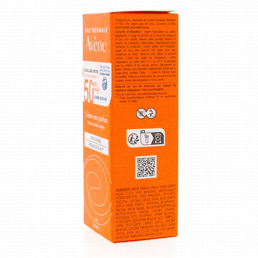 AVÈNE SOLAIRE Fluide Sans Parfum SPF50+ - 50ml