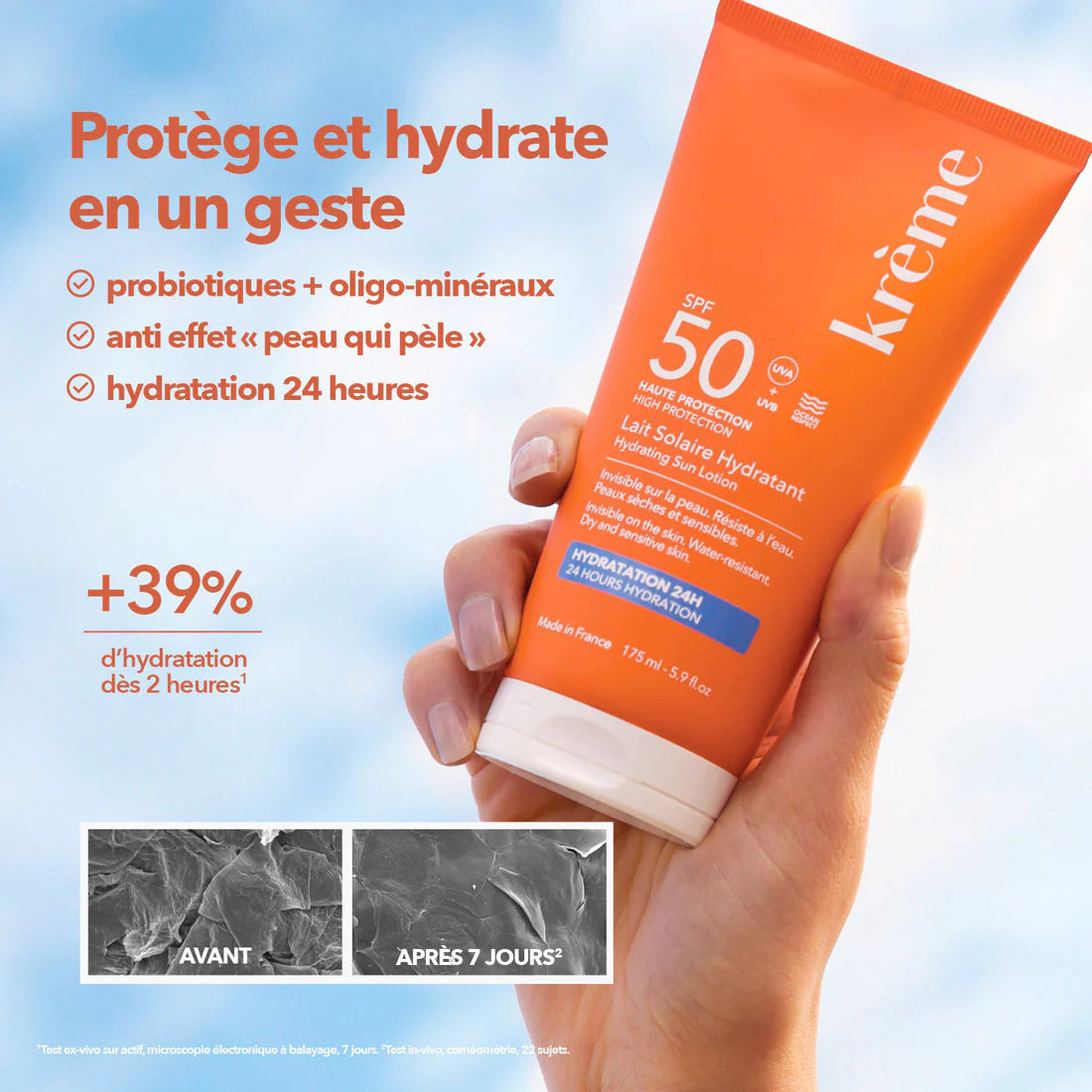KRÈME LAIT SOLAIRE HYDRATANT SPF50 - 175ml