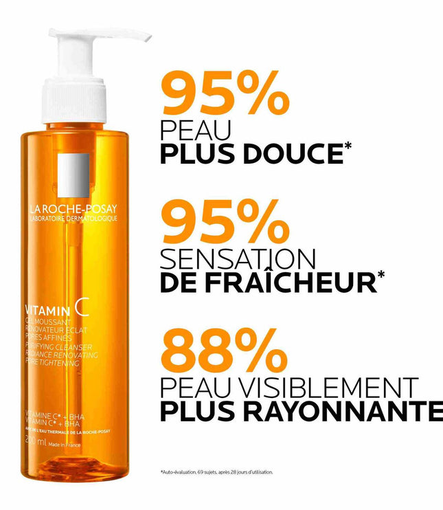 VITAMIN C Gel Moussant Rénovateur Éclat Pores Affinés - 200ml LA ROCHE POSAY