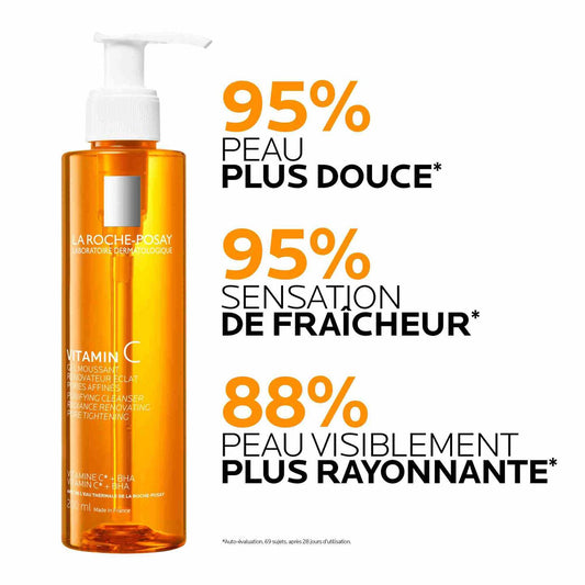 VITAMIN C Gel Moussant Rénovateur Éclat Pores Affinés - 200ml LA ROCHE POSAY