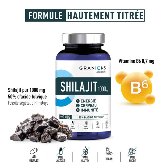 GRANIONS SHILAJIT 1000mg - 60 Gélules