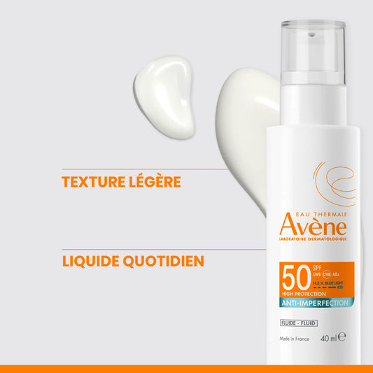 AVÈNE SOLAIRE Fluide SPF50 Anti Imperfections - 40ml