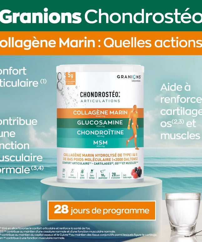 CHONDROSTÉO + Articulations - Collagène Marin - Poudre 280g