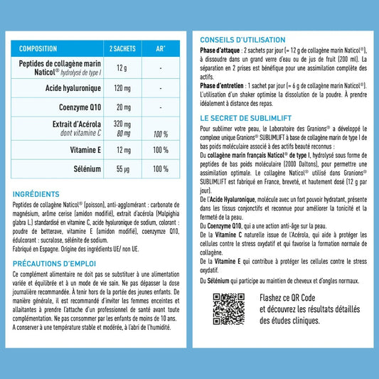 GRANIONS COLLAGENE + BEAUTÉ Sublimlift - 10 Sachets
