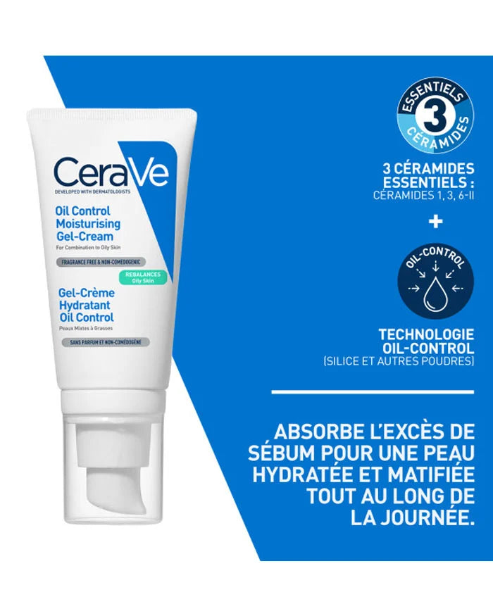 CERAVE Gel-Crème Hydratant Oil Control Visage - 52ml