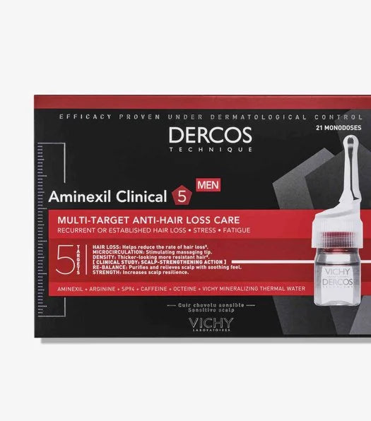 VICHY DERCOS AMINEXIL CLINICAL 5 HOMME - 21 Monodoses